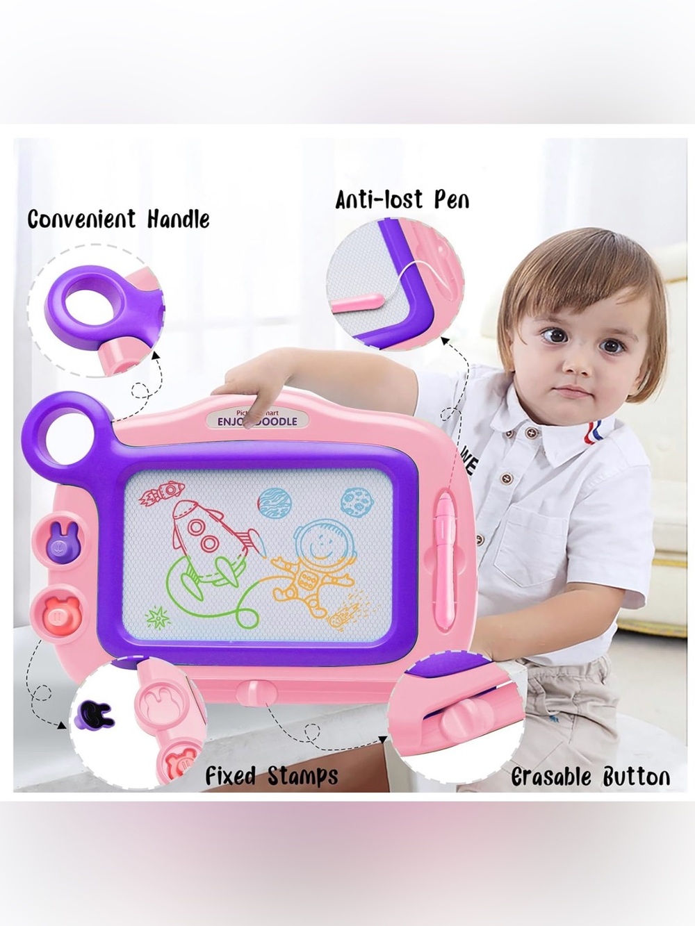 Magnetic Drawing Board for Toddlers - Picture 4 of 4